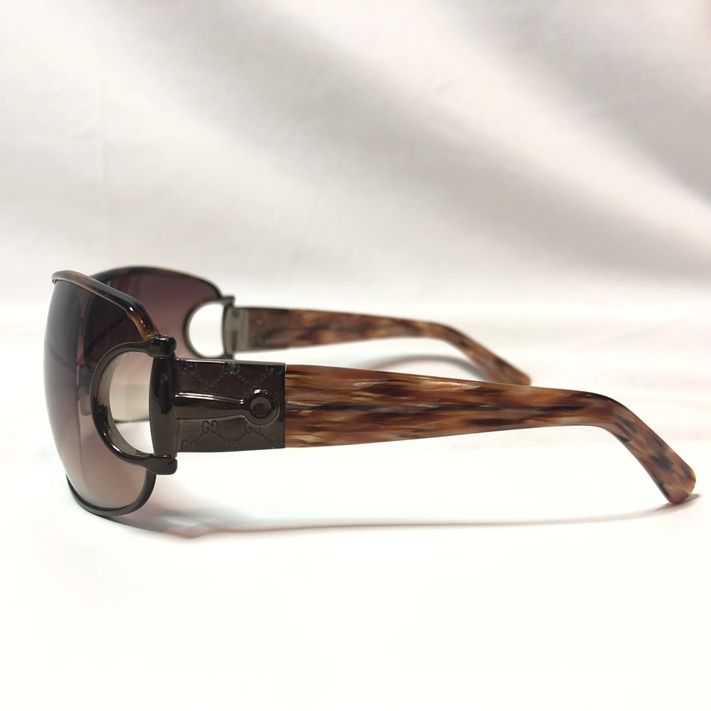 GUCCI Sunglasses GG Metal Frame Brown - Picture 8 of 14
